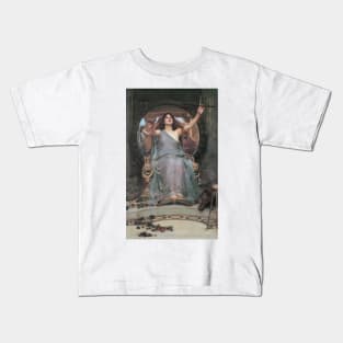 Circe Offering the Cup to Odysseus by John William Waterhouse Kids T-Shirt